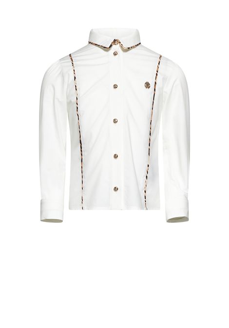 Camicia con logo ROBERTO CAVALLI KIDS | CGP26023CAF7WHITE OPT